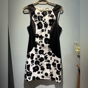 Kensie Monochrome Floral Mini Dress